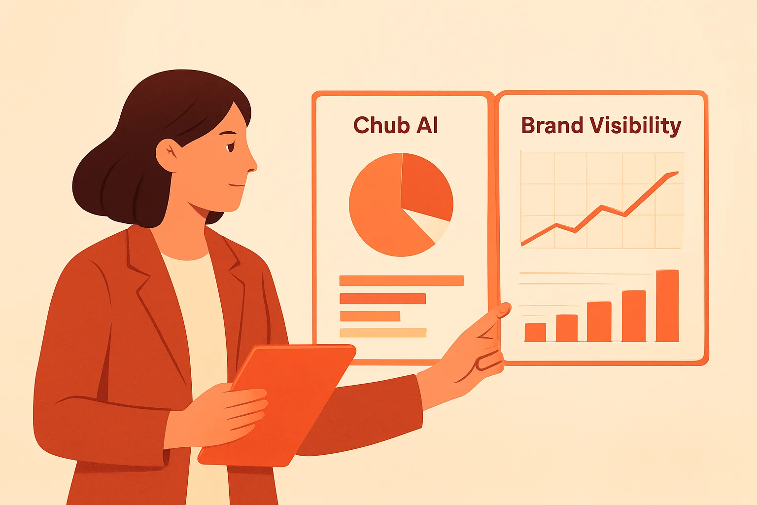 Marketing lead comparing Chub AI with seven-engine brand visibility results