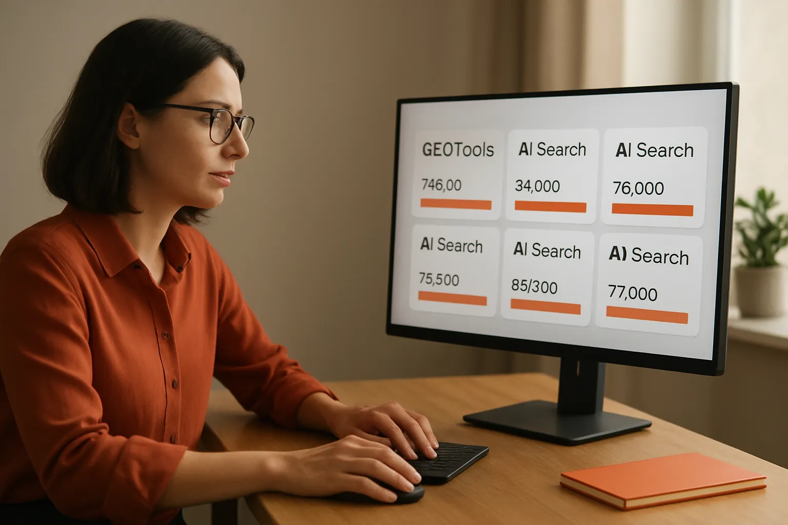 Marketing lead reviewing GEO tool results across seven AI search engines
