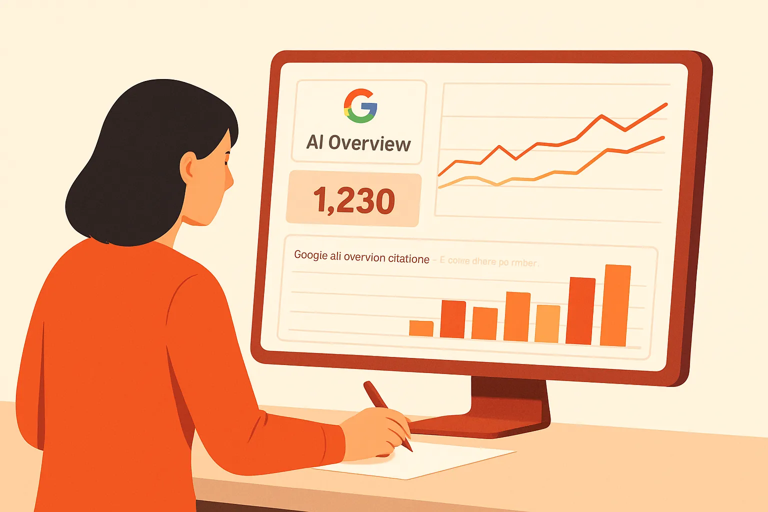 Dashboard showing Google AI Overview citations and ranking trends across buyer prompts