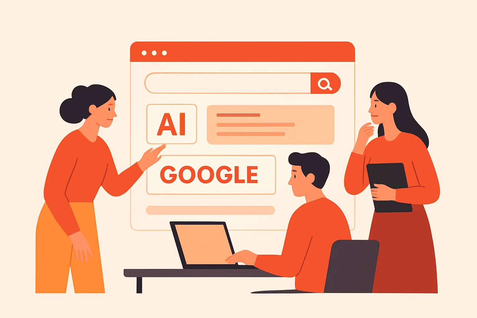 Marketing team reviewing brand citations across ChatGPT and Google AI answers
