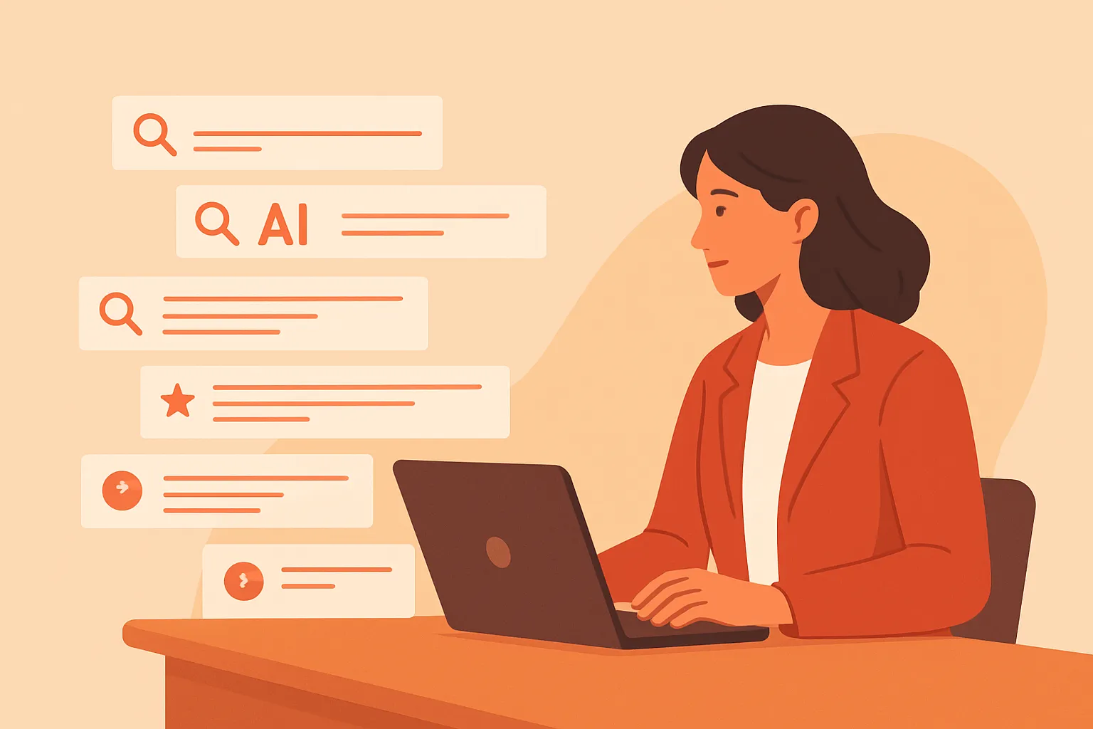 Marketing lead reviewing AI answers, citations and competitor pages across seven search engines