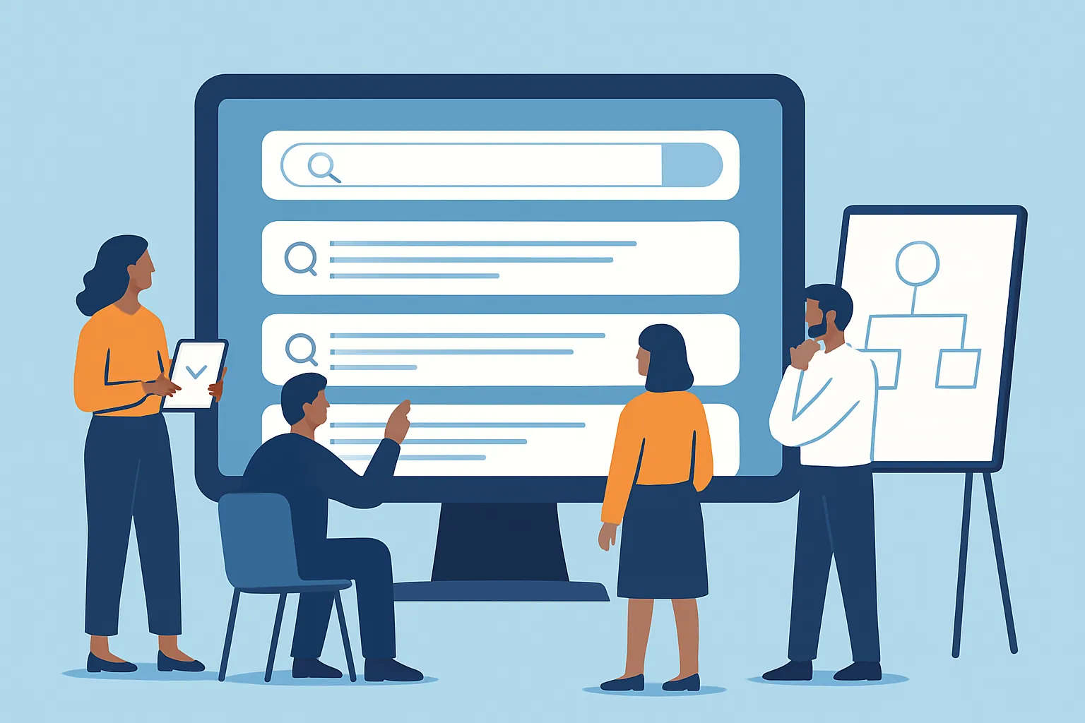 Marketing team reviewing cited brand answers across multiple AI search engines