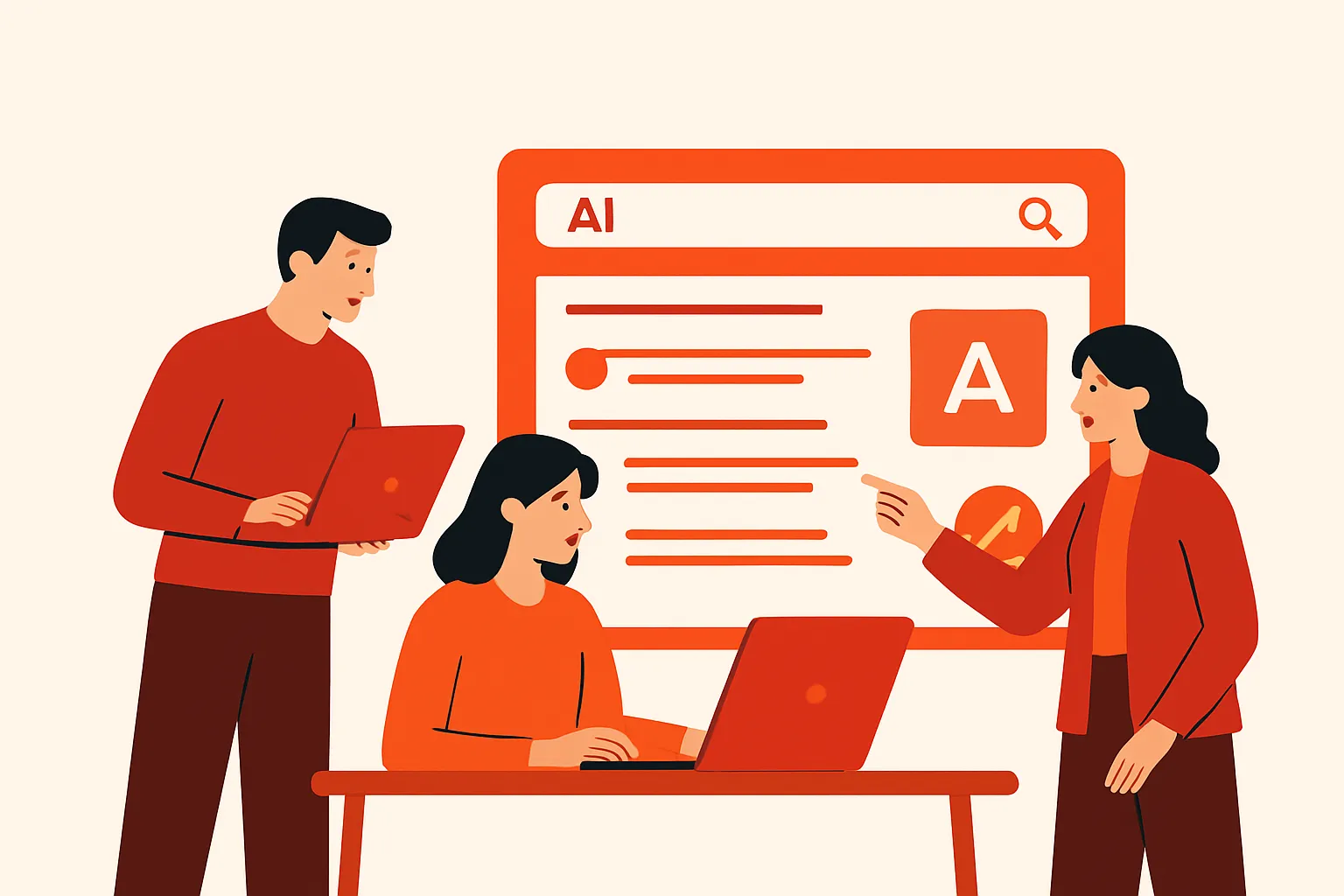 Marketing team reviewing brand mentions and citations across AI engine answers